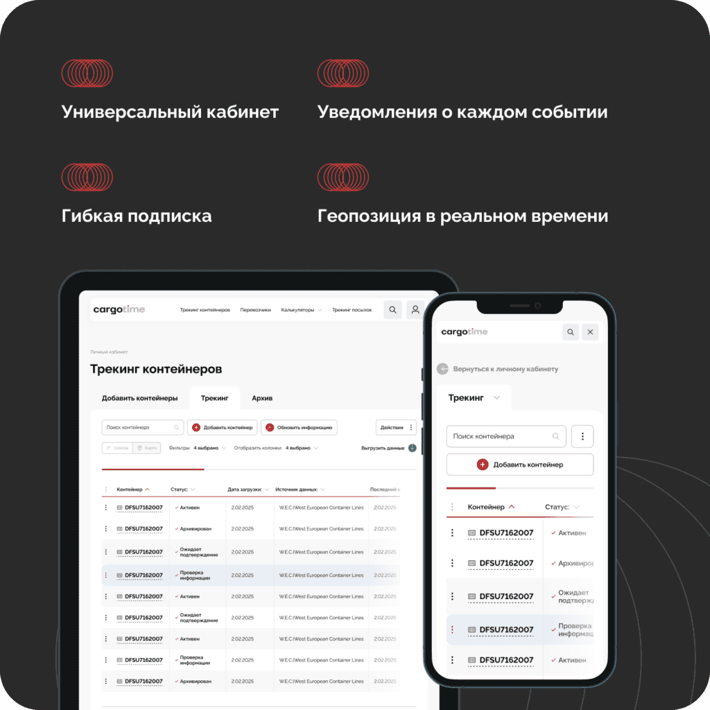Подписка на сервис отслеживания